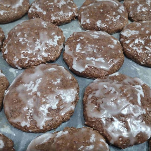 Lebkuchen de chocolate en galletas individuales